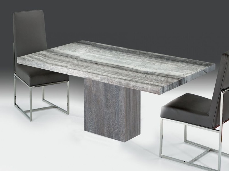 Venus Rectangular Marble Dining Table with Marble Base by Stone International