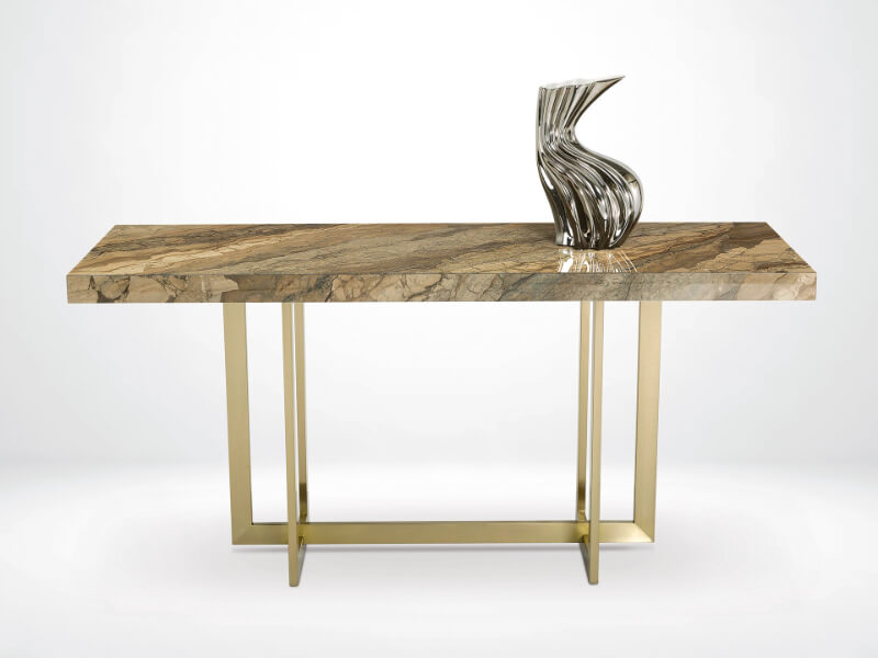 Stone International Horizon Marble, Marble Brass Sofa Table