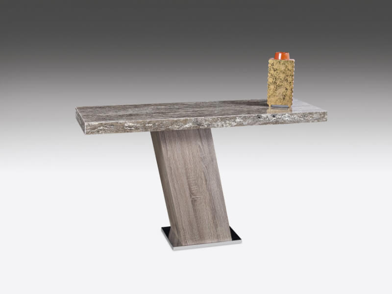 Stone International Vertigo Marble Rectangular Console Table with Marble Base